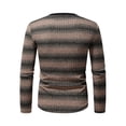 thumbnail image 3 of Striped Long Sleeve Sweater Crewneck Sweatshirts Men Cotton Long Sleeve Workout Tops for Men Cropped Zip Hoodies for Men Cropped Fall Sweaters for Men Trendy, 3 of 7
