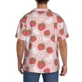 thumbnail image 3 of Fuzoiu Floral Strawberr Print Men's Casual Short,Men's Short Sleeve Shirt,Mens Casual Button Down Shirts,Cuban Collar Summer Shirt for Beach, Vacation, and Outdoor Activities-Small, 3 of 5