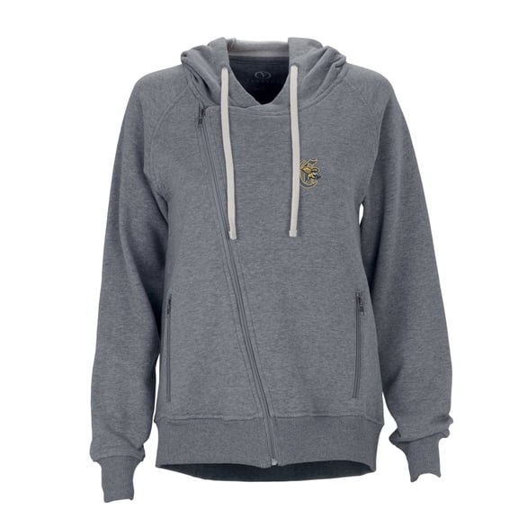 Women's Charcoal Canisius College Golden Griffins Fleece Moto Jacket