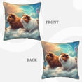 thumbnail image 3 of Haiem Cloud Guinea Pig Print Velvet Soft Solid Decorative Square Throw Pillow Covers Set with Elegant Piping Christmas Cushion Case for Sofa Bedroom Car-20"x20", 3 of 8