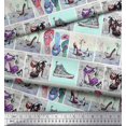 thumbnail image 3 of Soimoi Polyester Crepe Fabric Slippers,Shoes & High Heels Patchwork Fabric Prints by Yard 52 Inch Wide, 3 of 3
