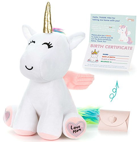 B Record Your Own Plush 8 inch Pink Unicorn Ready to Love in a Few Easy Steps 