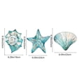 thumbnail image 3 of 3 Pcs Summer Coastal Wall Decor Bathroom Beach Blue Wall Art Sea Seahorse Starfish Seashell,Nautical Theme Home Living Room Bedroom Outdoor Decorations,Ideal Housewarming Gift(Ocean Style), 3 of 6