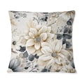thumbnail image 2 of Designart "Ethereal White Chrysanthemum Boho Style II" Floral Printed Throw Pillow, 2 of 5
