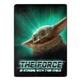 thumbnail image 1 of Star Wars la Force Est Forte l'Enfant Grogu Jeté Toucher Soie 46 X 60, 1 of 1