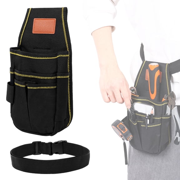 Pocket Tool Pouch Tool Belt Pouches with Belt Clip Utility Small Tool Organizer Pouch for Carpenter Gardener Builder and DIY Enthusiast