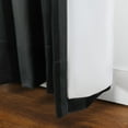 thumbnail image 6 of TWOPAGES 26"x63" Pinch Pleat Printed Velvet Curtain Soft Privacy Drape for Bedroom, 1 Panel, Stripe Black, 6 of 7