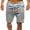 Gray, variant on JTieacloth Cotton Drawstring Cargo Shorts Men's Solid Color Casual Sports Shorts 5 Inches Loose Beach Shorts Plus Size Drawstring Shorts,Black