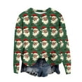 thumbnail image 5 of Kilaqueen Christmas Sweaters for Women Long Sleeve Crew Neck Xmas Sweater Funny Print Lightweight Winter Holiday Knitted Pullover Tops Jumper, 5 of 5
