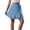 A-Blue6, variant on Bibifish Womens High-Waist Mini Skirts Wrap Tie Lace-Up Front Closure Casual Skirts Solid Color Daily Skirts