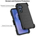 thumbnail image 4 of Galaxy S25 FE 5G Case,Takfox Samsung Galaxy S25 FE 5G Holster Phone Case with Built-in Screen Protector Swivel Belt Clip [3 Layers] Heavy Duty Full Body Protection Shockproof Kickstand Cover - Black, 4 of 8