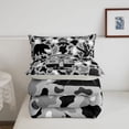 thumbnail image 5 of Catabedysis Camo Camping Twin Comforter Sets,Wildlife Camper Pattern Bedding Set For Boys,Black Grey,Light Gray Reversible,2 Pieces,1 Comforter and 1 Pillowcase, 5 of 7