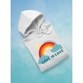 thumbnail image 3 of Retro Rainbow Love Is Love Hoodie Women -Image by Shutterstock, Female 3X-Large, 3 of 4