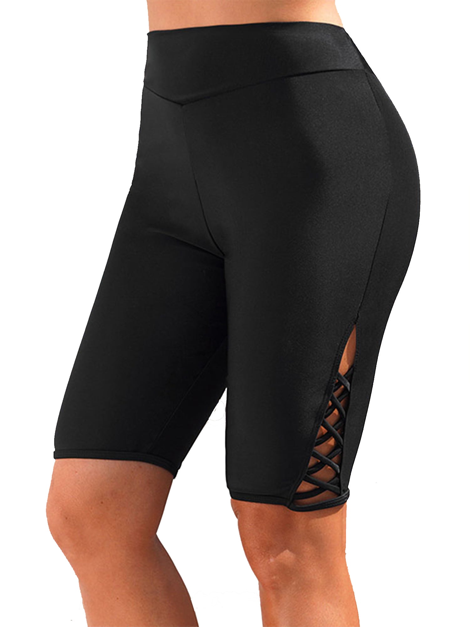 BeautyIn Womens Swim Shorts Long Board Shorts High Rise Boy Leg