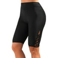 thumbnail image 3 of Attraco Women's Long Board Shorts High Waist Swim Bottom Solid Jammer Swim Shorts, 3 of 4