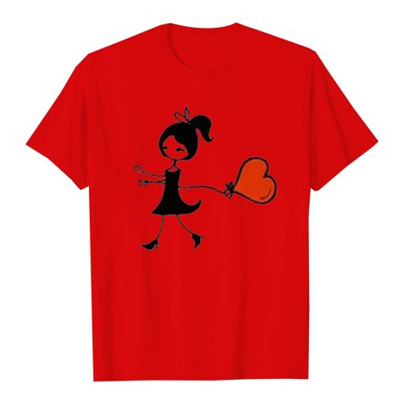 ZHOUCHANKIDS Valentines Day Matching Couples T Shirts Interactive Tees With Sayings And Cute Designs For Anniversary Date Night Ideas Red XL