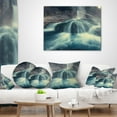 thumbnail image 4 of Designart Hot Spring thermopiles Greece - Seascape Throw Pillow - 12x20, 4 of 5