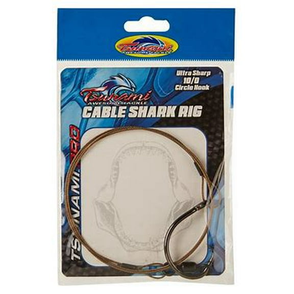Tsunami Cable Shark Fishing Rig, Stainless Steel