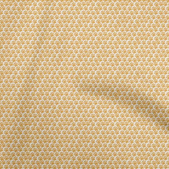 oneOone Silk Tabby Orange Fabric Animal Sewing Material Print Fabric By The Yard 42 Inch Wide