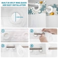 thumbnail image 2 of No Hook Shower Curtain with Built-in Rings - Daisy Floral Print Washable Waterproof Fabric Bathroom Curtains for Hotel,Rentals, 60 X 72 Inch Long , Sky Blue, 2 of 6