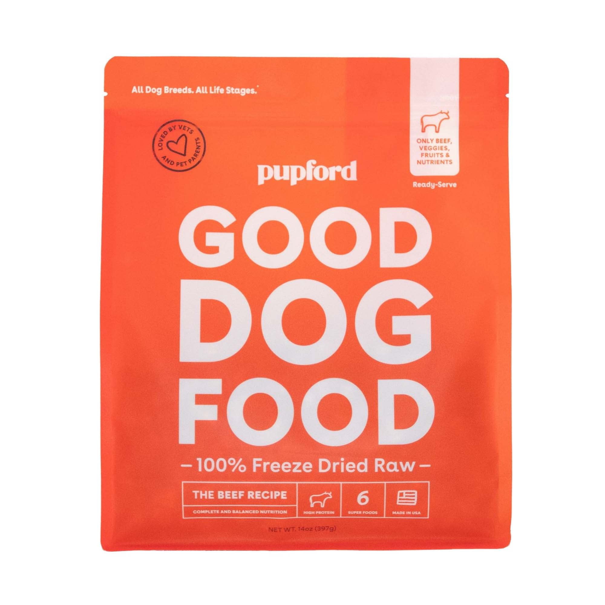 Pupford Freeze-Dried Good Beef Recipe Dog Food 14 oz.