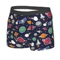 thumbnail image 2 of Wukai Rocket Satellite Print Men’s Underwear Breathable Boxer Briefs,&nbsp;Moisture Wicking & Breathable-Medium, 2 of 7