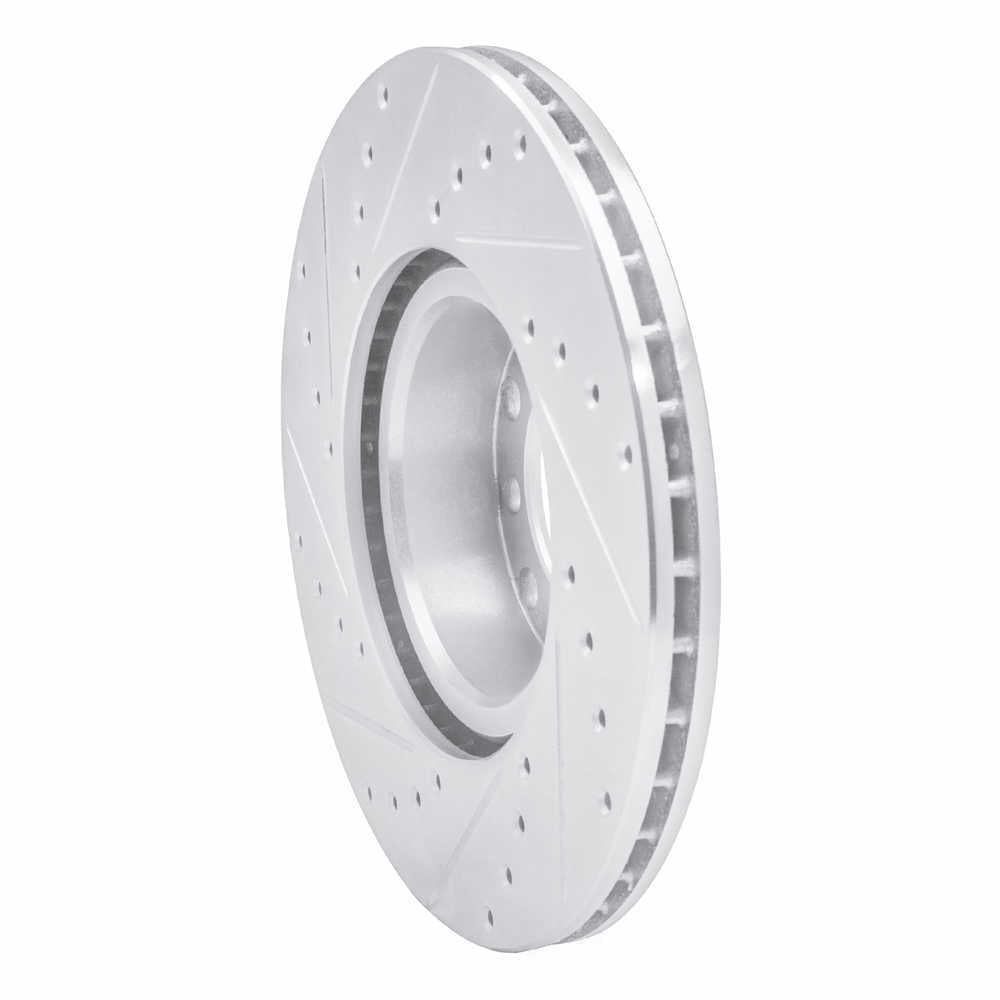 Dynamic Friction Company 631-63007R DFC Brake Rotor - Drilled And Slotted - Silver