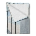 thumbnail image 2 of White Soft Flannel Fleece Throw Blanket, Mountain Ocean Sea Clouds Scenery from Glass Window Photograph, Cozy Plush for Indoor and Outdoor Use, 60" x 80", Charcoal Grey Sky Blue, by Ambesonne, 2 of 5