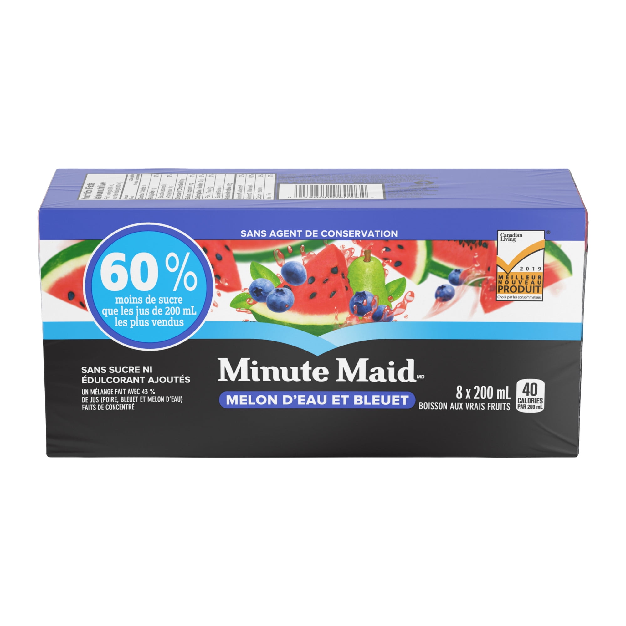 Minute Maid Watermelon Blueberry Cartons, 200 mL, 8 Pack, 200 x mL