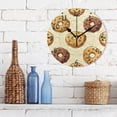 thumbnail image 6 of Hand Painted Biscuits Cute Round Wall Clock Silent Analog Battery Operated Gold Pointer Home Decor 9.84" Diameter, 6 of 11