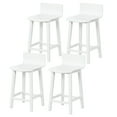 thumbnail image 1 of Gymax 4PCS kitchen bar stools counter height bar stools mid century bar chairs White, 1 of 6