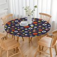 thumbnail image 3 of Football Baseball Pattern Round Fitted Tablecloth with Elastic Edge,Dining Table Cover Waterproof,Outdoor Round Tablecloth for Camping,Dining,Indoor and Outdoor, 3 of 7