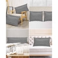 thumbnail image 6 of Body Pillow Pillowcase, Modern Buffalo Check Gingham Art Silk Pillowcases for Hair and Skin with Zipper, Black White Plaid Soft Breathable Cooling Pillow Cover for Women, 20 x 40 Inches, 6 of 6