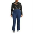 thumbnail image 3 of JMS Just My Size by Hanes Women's Plus Size 4 Pocket Bootcut Jeans, Single and 2-Pack, 3 of 6