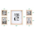 thumbnail image 6 of Stonebriar 5 Piece Square Wood Wall Mounted Gallery Frames, Blonde, Set of 5, 6 of 7