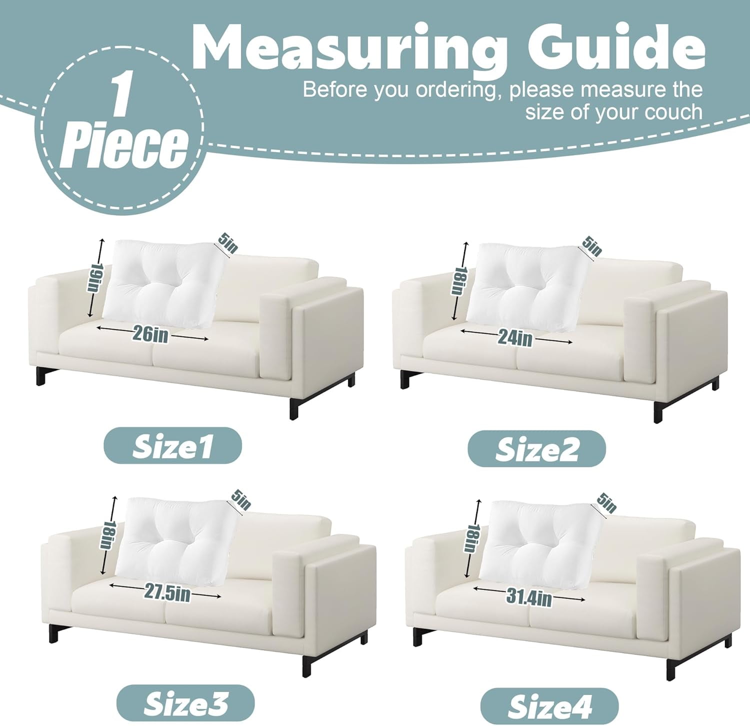 Shredded Foam Sofa Back Cushions, Supportive Back Cushion Replacement for Couch, Stuffing Filling Lumbar Support Pillow for Couch, Bed, Floor, (27.5"x18"x5")