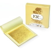 KoiKoi 24K Edible 1.7" Gold and 3.1" Silver Foil Leaf Set(Each 10 Sheets)