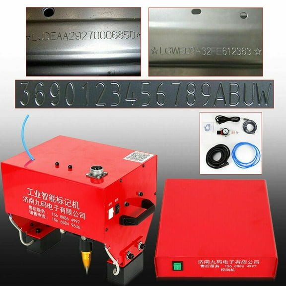 110x170mm Commercial Pneumatic Dot Peen Marking Machine Kit for VIN Code Chassis Number Rotary Marking