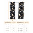 thumbnail image 6 of Vintage Easter Eggs Blackout Curtains for Bedroom, Spring Botanical Leaves Black Thermal Insulated Kitchen Drapes with Grommets, Light Blocking Window Treatment, 2 Panels 52" x 45", 6 of 7
