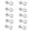 Transparent, variant on WINDLAND 10Pcs Invisible Snap Buttons Plastic Sewing Fasteners Closures For Kids Clothing Garments Repair And Home Decoration