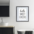 thumbnail image 2 of Stupell Industries Hello Sweet Cheeks on Stripes Black Framed Floater Canvas Wall Art design by Lettered and Lined, 31 x 25, 2 of 9
