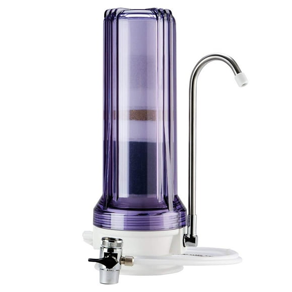 iSpring CT10 Countertop Multi Filtration Drinking Water Filter Dispenser, Clear