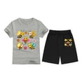 thumbnail image 4 of TOOYOU Girls Summer Outfit Sets World Bee Day Children'S Short Sleeved Festival Series Printed Color Comfortable Round Neck T Shirt Two Piece Set Girls Playtime Outfits Size 2-3 Years Grey, 4 of 4