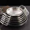 thumbnail image 4 of Stable Cooking Pans Kitchen Cookware Double Handle Steel Pans Carbon Steel Cooking Pans for Small Family, 4 of 18