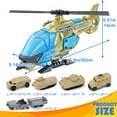 thumbnail image 4 of Frontoytall Military Helicopter Toys Set with Military Vehicles, Army Vehicle Car Toys, Army Toy Tank, Helicopter for Kids Christmas Birthday Party Gift for Over 3 Years Old Boys Girls, Green, 4 of 7