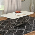 thumbnail image 6 of Acme Romina Coffee Table, White Nature Marble Top & Weathered Espresso, 6 of 6