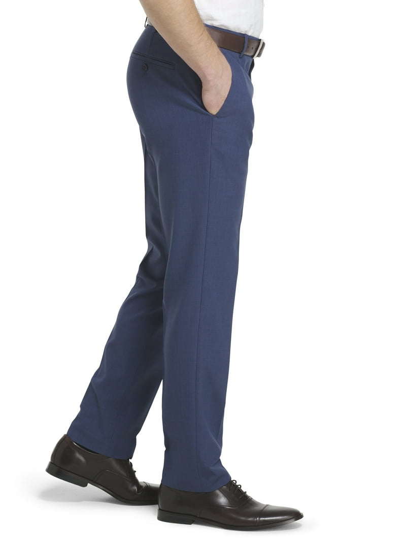 Van Heusen Traveler Flat Front Slim Melange Stretch Dress Pant - Walmart.com
