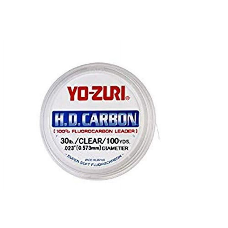 Yo-Zuri HD40 lbCL H.D. Carbon Fluorocarbon Fishing Leader 40 lb 30 Yards  Clear