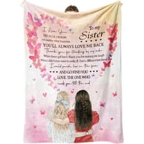 Sister Gifts, Gifts for Sister Blanket, Sister Birthday Gift Ideas, Sister Gifts for Mothers Day Christmas, Super Soft Flannel Blanket for Sister 60" x 50"