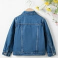thumbnail image 4 of KAUOD Girls Jeans Jackets Cute Star Embroidery Buttons Front Denim Jackets Teen Kids Vintage Pockets Jeans Coats Clothes, 4 of 9